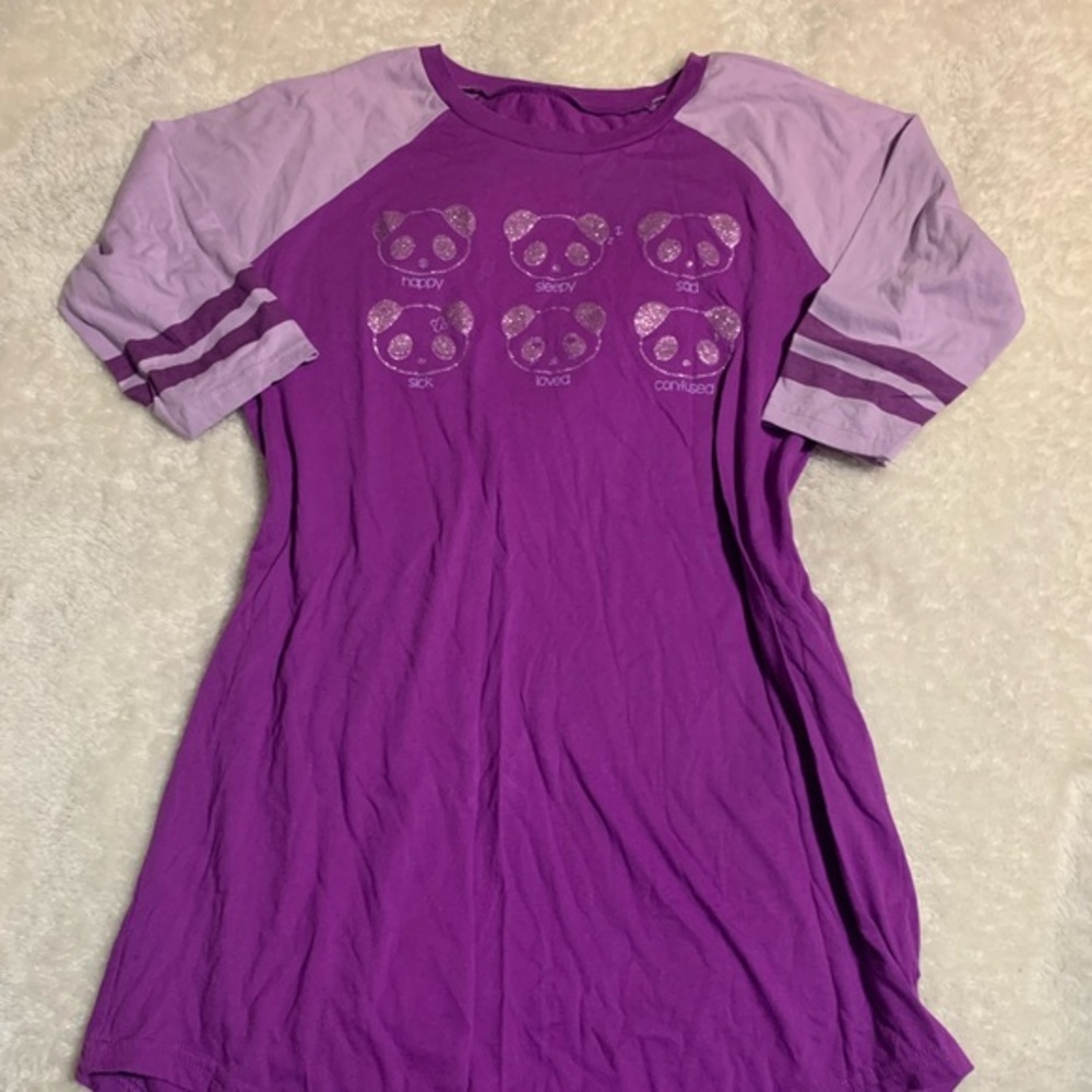 🌸(3/$20) panda bear varsity purple jammies